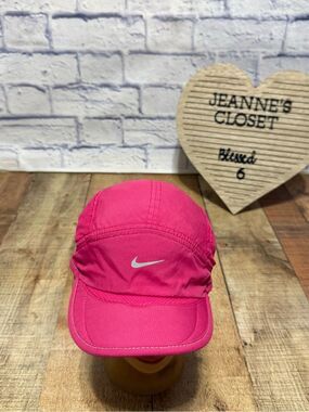 Nike Daybreak Hat Cap Dri-Fit 5 Panel Mesh Pink Lightweight Running Reflective